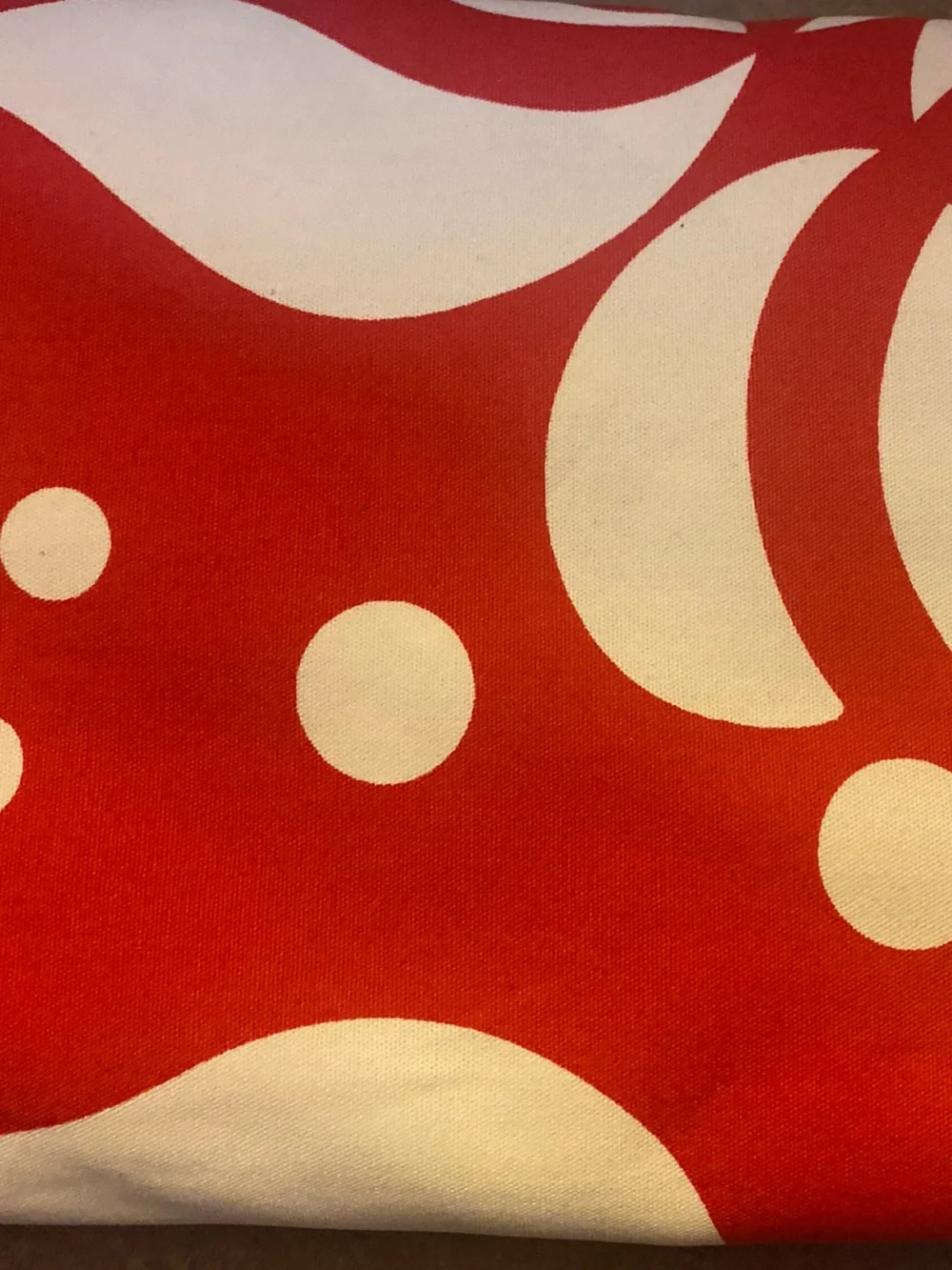 IKEA Red and White Scandinavian-Pattern Cotton Fabric